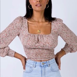 Princess Polly long sleeve floral shirt